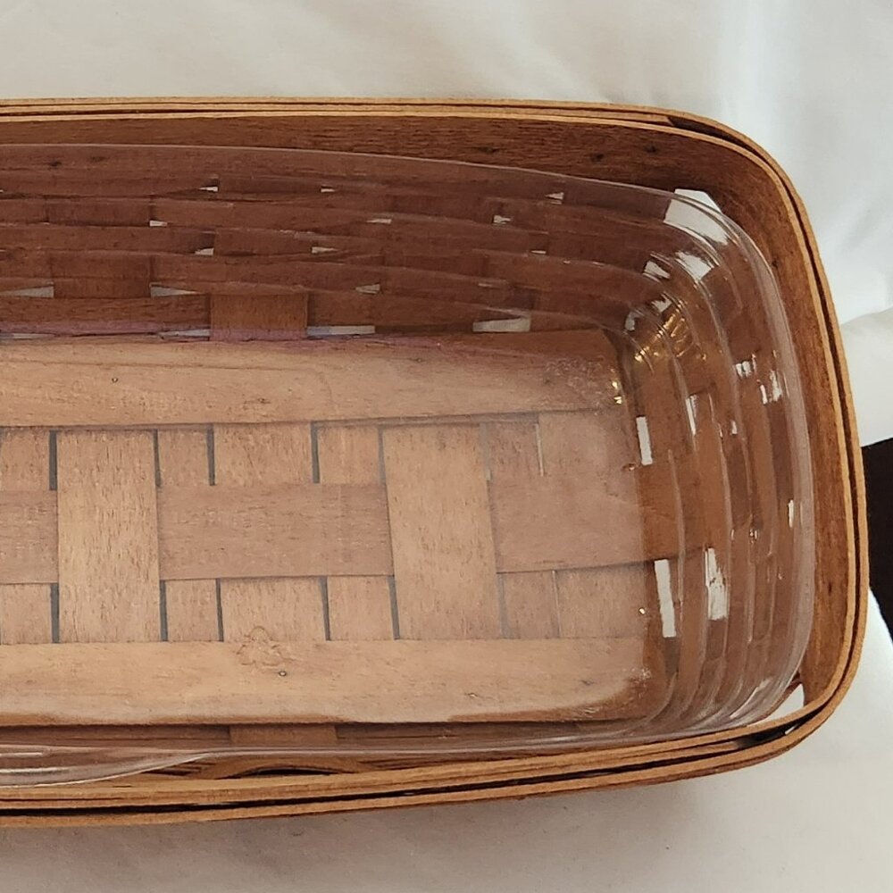 Longaberger Bread Basket vintage 1995 includes plastic protector SEE PHOTOS - Picture 5 of 7